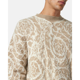 Men Barocco Knit Jumper - Beige