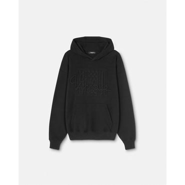 Men Versace Nautical Logo Hoodie - Black