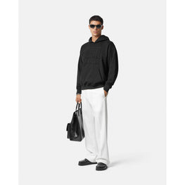 Men Versace Nautical Logo Hoodie - Black