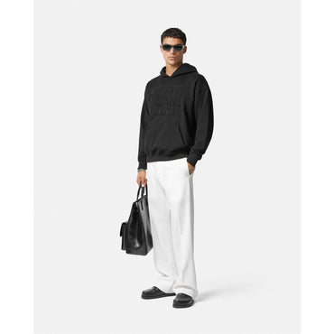 Men Versace Nautical Logo Hoodie - Black