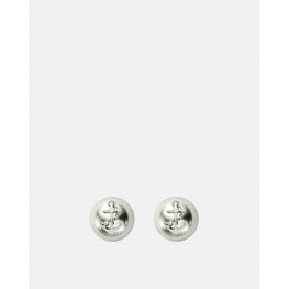Women Nautical Medusa Sphere Earrings - Silver