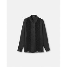 Men Barocco Lace Silk Shirt - Black
