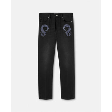 Men Regular-Fit Barocco Jeans - Black