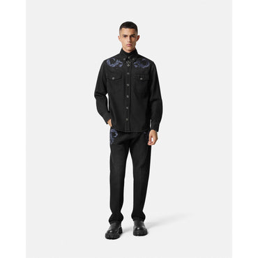 Men Regular-Fit Barocco Jeans - Black
