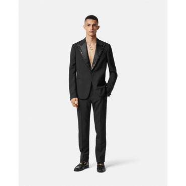 Men Embellished Formal Trousers - Black