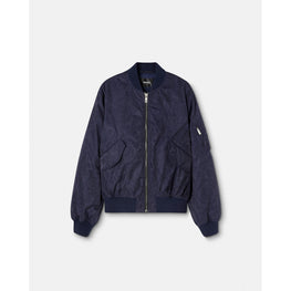 Men Barocco Jacquard Bomber Jacket - Navy