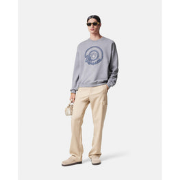 Men Embroidered Nautical Medusa Sweatshirt - Grey