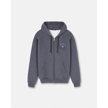 Men Nautical Medusa Zip Hoodie - Grey