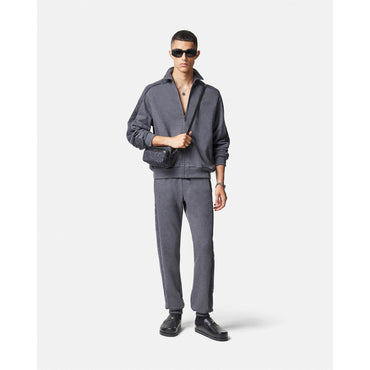 Men Barocco Towel Zip Sweatshirt - Grey