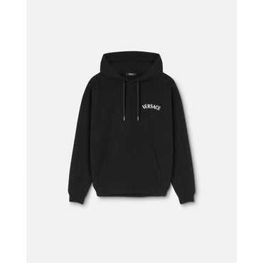 Men Versace Milano Stamp Hoodie - Black