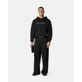 Men Crystal 1978 Re-Edition Logo Hoodie - Black