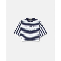 Women L'Ancora Versace Crop T-Shirt - Navy