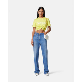 Women 1978 Re-Edition Logo Crop T-Shirt - Yellow