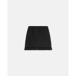 Women Tweed Mini Skirt - Black