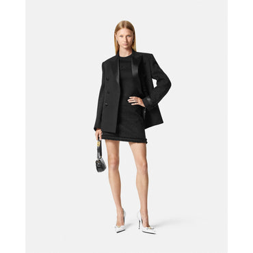 Women Tweed Mini Skirt - Black