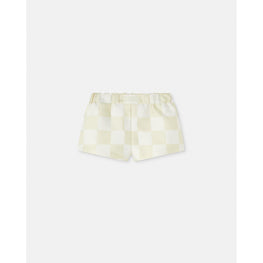 Women Contrasto Duchesse Boxer Shorts - Yellow