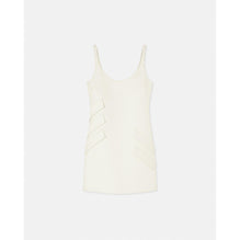 Women Wool-Blend Shift Mini Dress - White