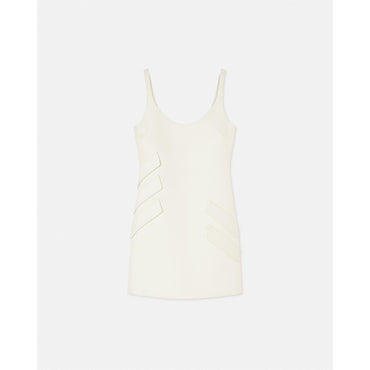 Women Wool-Blend Shift Mini Dress - White