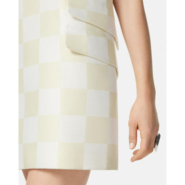 Women Contrasto Duchesse Shift Mini Dress - Yellow