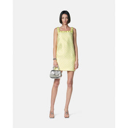 Women Contrasto Duchesse Shift Mini Dress - Yellow