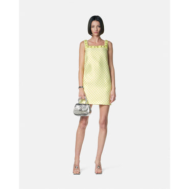 Women Contrasto Duchesse Shift Mini Dress - Yellow