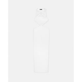 Women Cutout Column Gown - White