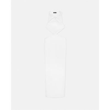 Women Cutout Column Gown - White