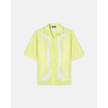 Men Embroidered Duchesse Shirt - Yellow