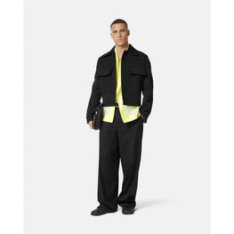 Men Embroidered Duchesse Shirt - Yellow