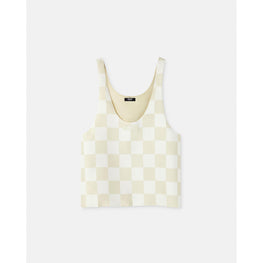 Men Contrasto Duchesse Tank Top - Yellow