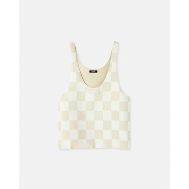 Men Contrasto Duchesse Tank Top - Yellow