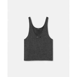 Men Tweed Tank Top - Black