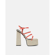 Women Gianni Ribbon Platform Sandals 150 mm - Orange