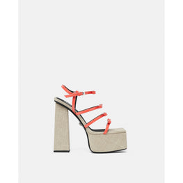 Women Gianni Ribbon Platform Sandals 150 mm - Orange