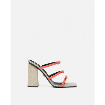 Women Gianni Ribbon Sandals 95 mm - Orange