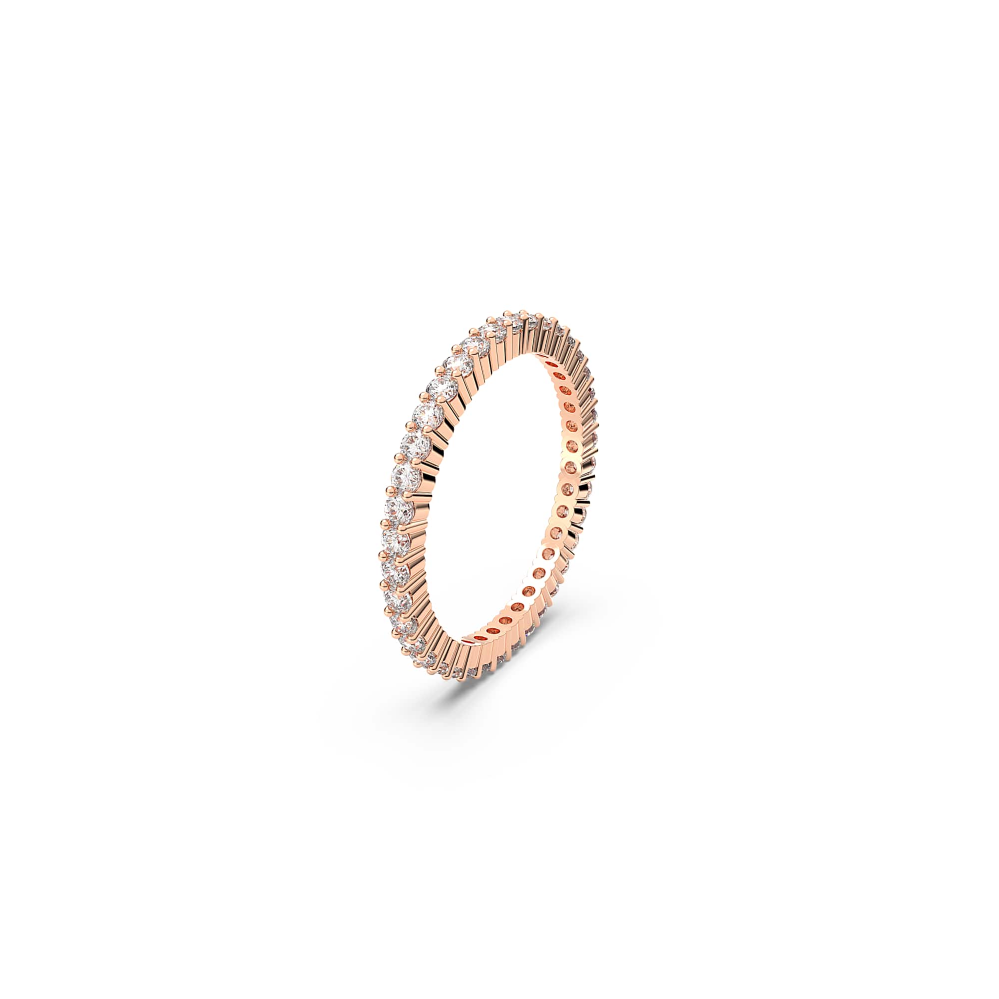 Matrix Vittore ring, Round cut, White, Rose gold-tone plated - 50cm