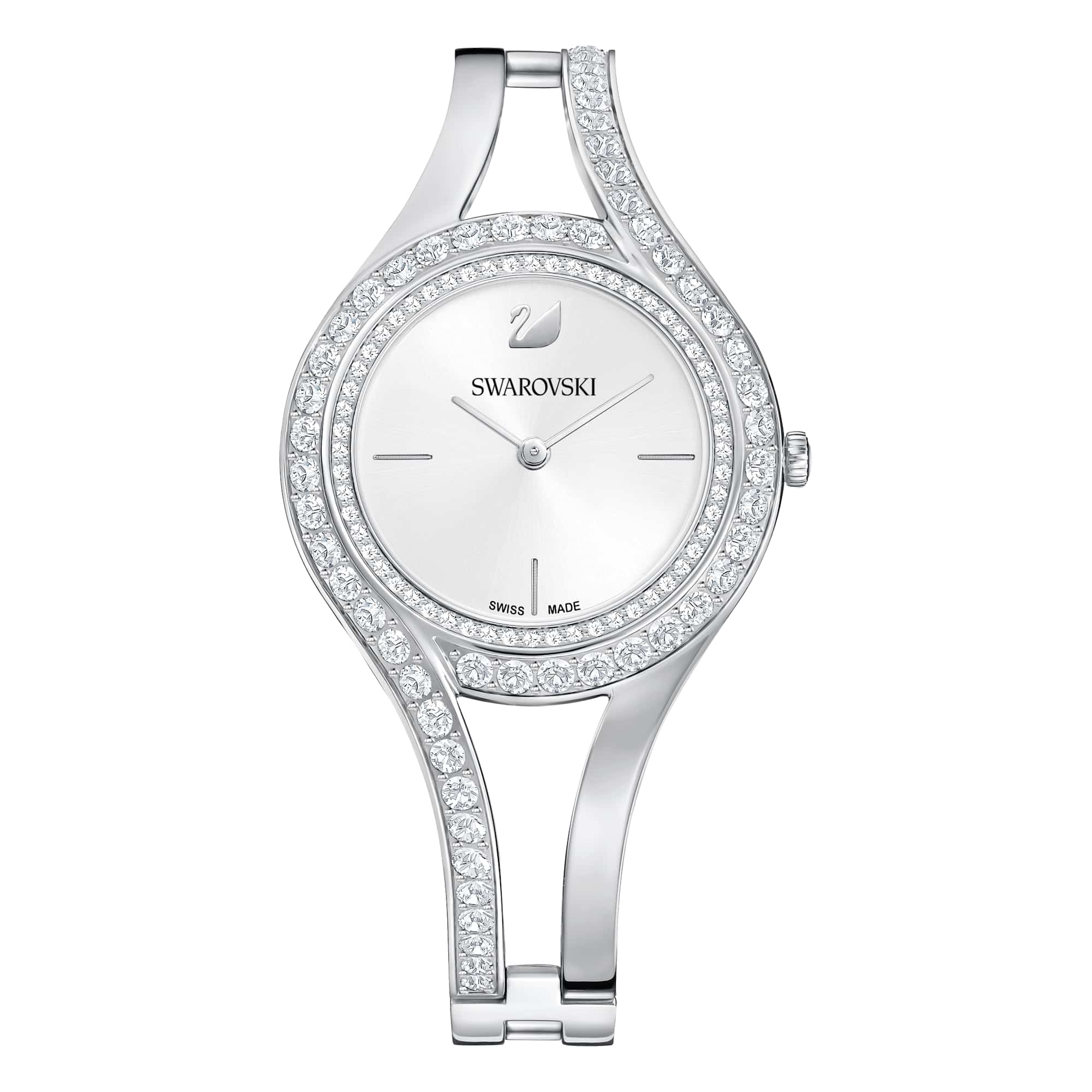 Eternal watch, Swiss Made, Crystal bracelet, Silver tone, Stainless steel