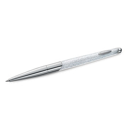 Crystalline ballpoint pen, Silver tone, Chrome plated