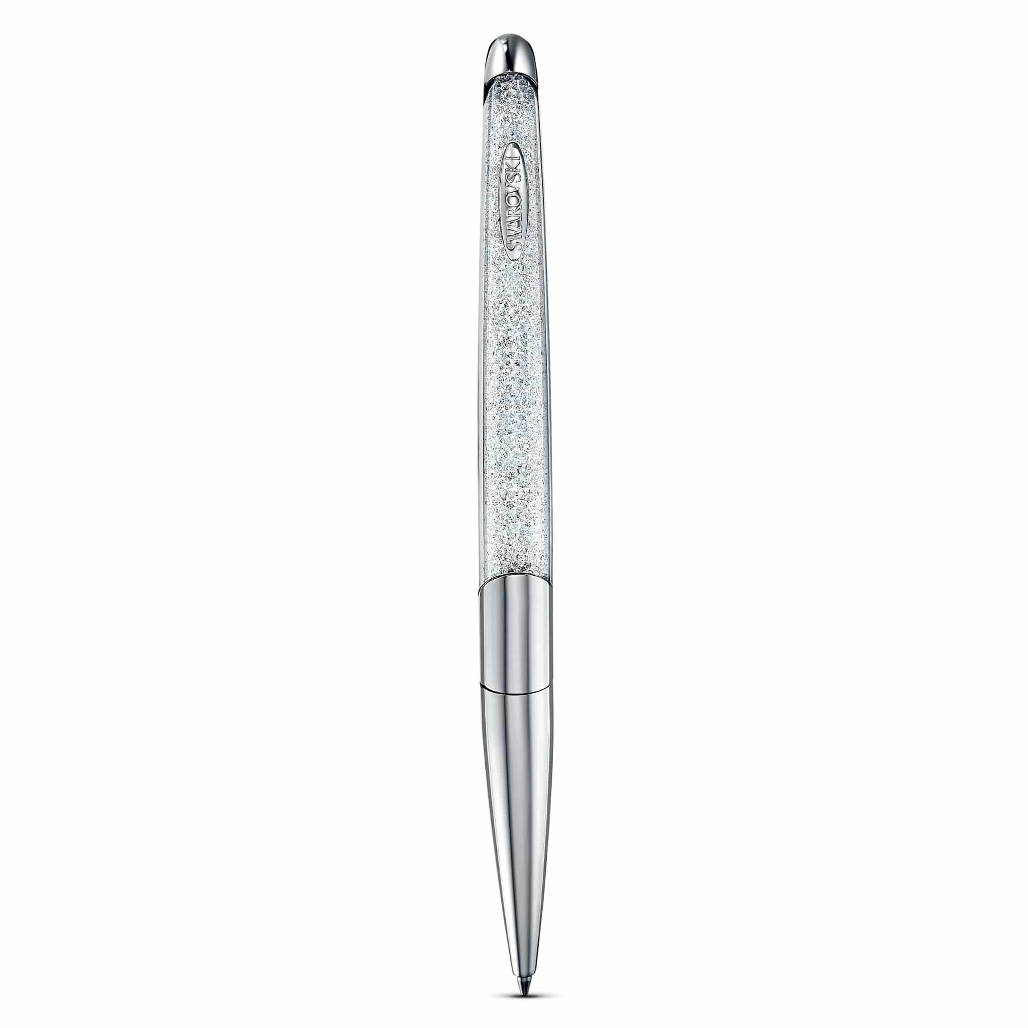 Crystalline ballpoint pen, Silver tone, Chrome plated