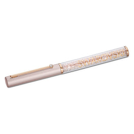 Crystalline ballpoint pen, Rose gold tone, Pink lacquered, Rose gold-tone plated