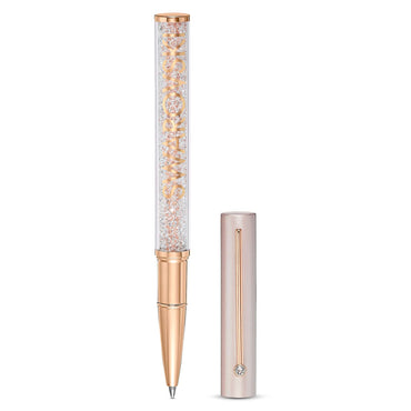 Crystalline ballpoint pen, Rose gold tone, Pink lacquered, Rose gold-tone plated