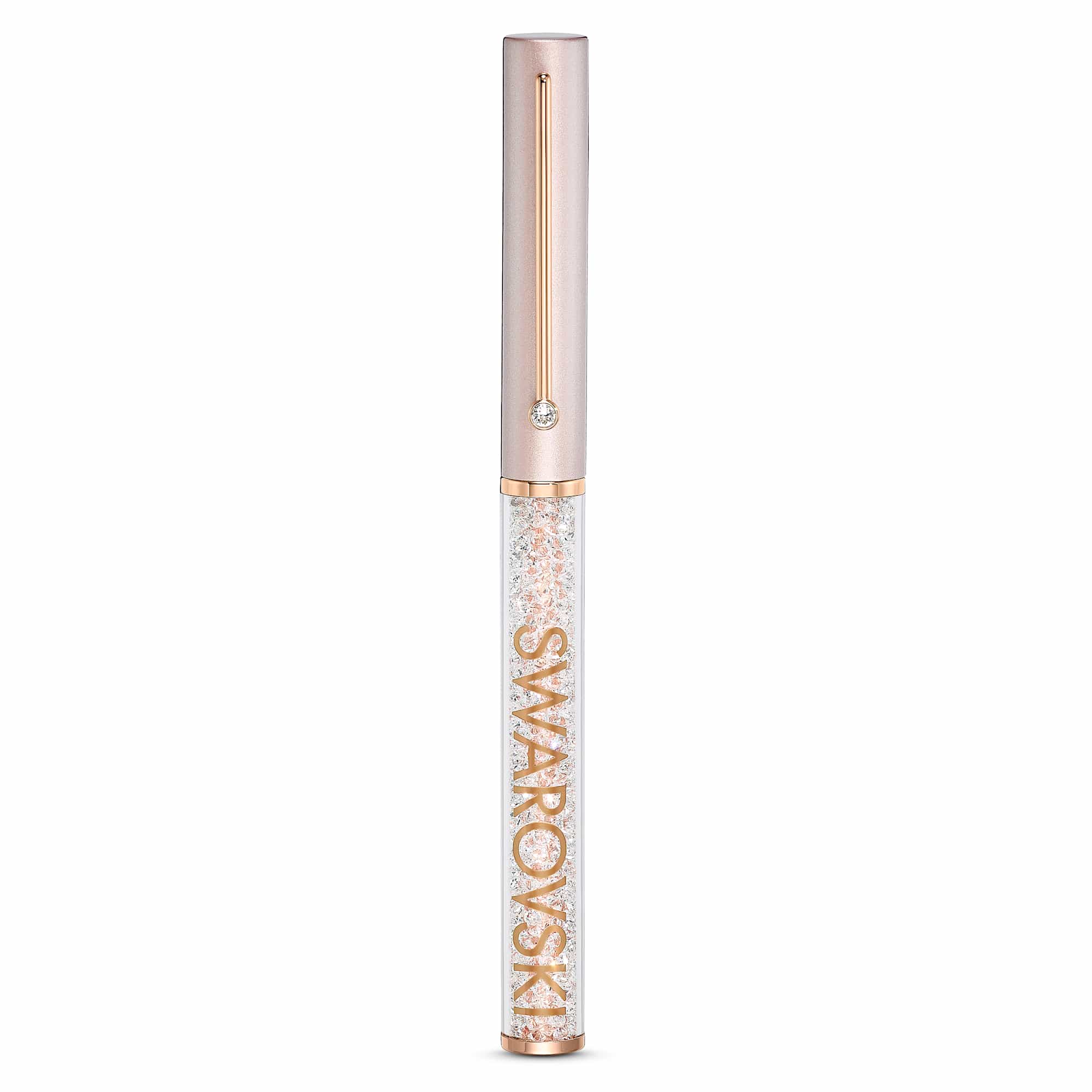 Crystalline ballpoint pen, Rose gold tone, Pink lacquered, Rose gold-tone plated