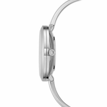 Crystalline delight watch, Swiss Made, Metal bracelet, White, Stainless steel