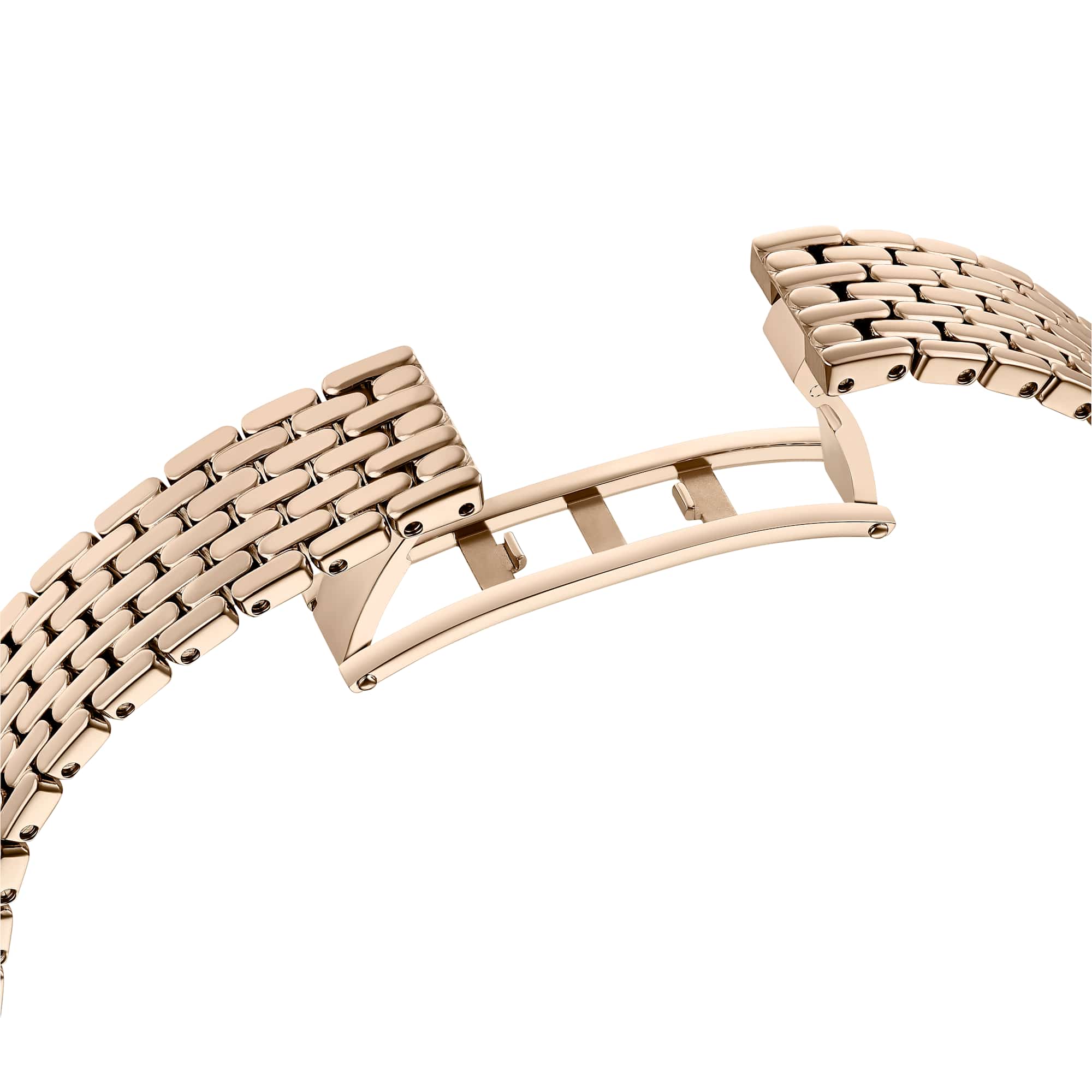 Attract watch, Swiss Made, Pavé, Crystal bracelet, Gold tone, Champagne gold-tone finish
