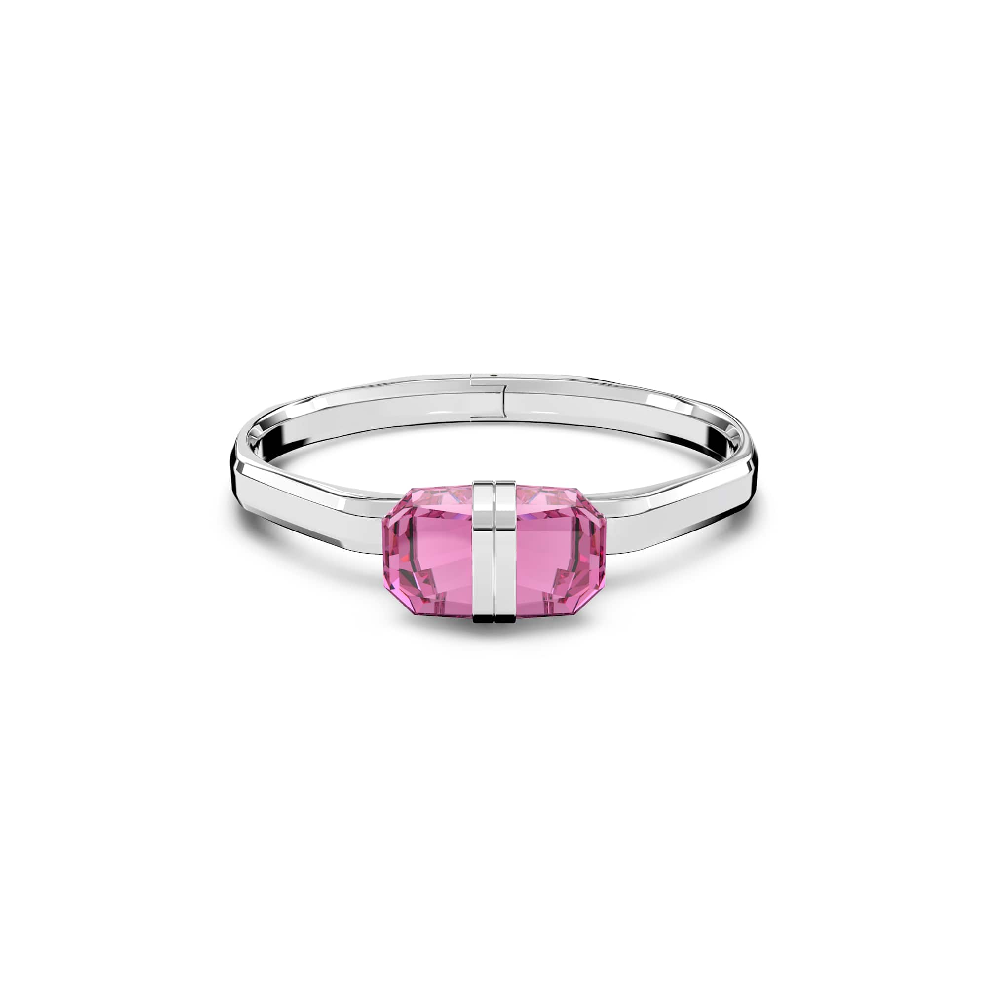 Lucent bangle, Magnetic closure, Pink, Stainless steel - M