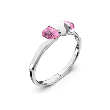 Lucent bangle, Magnetic closure, Pink, Stainless steel - M