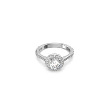 Una Angelic cocktail ring, Round cut, Pavé, White, Rhodium plated - 55cm
