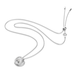Generation pendant, White, Rhodium plated