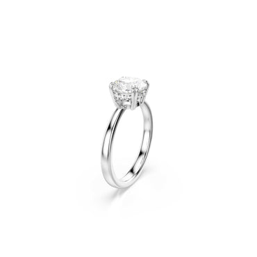 Stilla cocktail ring, Round cut, White, Rhodium plated - 50cm