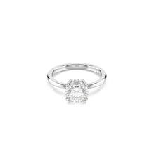 Stilla cocktail ring, Round cut, White, Rhodium plated - 60cm
